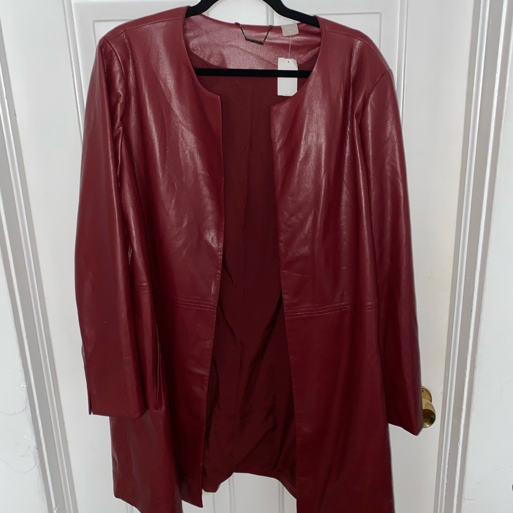 Red Leather Chicos Jacket